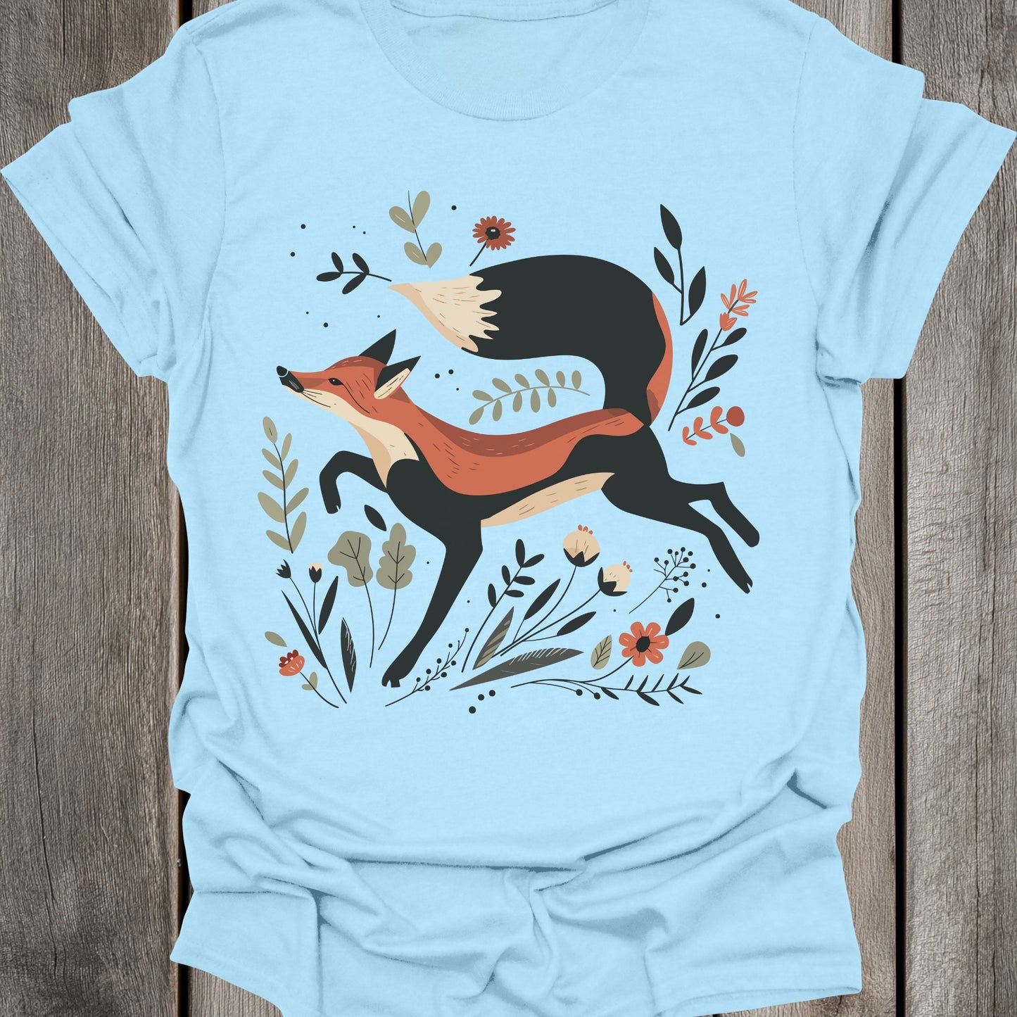 Floral Fox Unisex T-Shirt