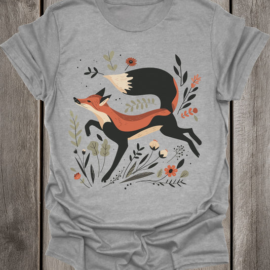 Floral Fox Unisex T-Shirt