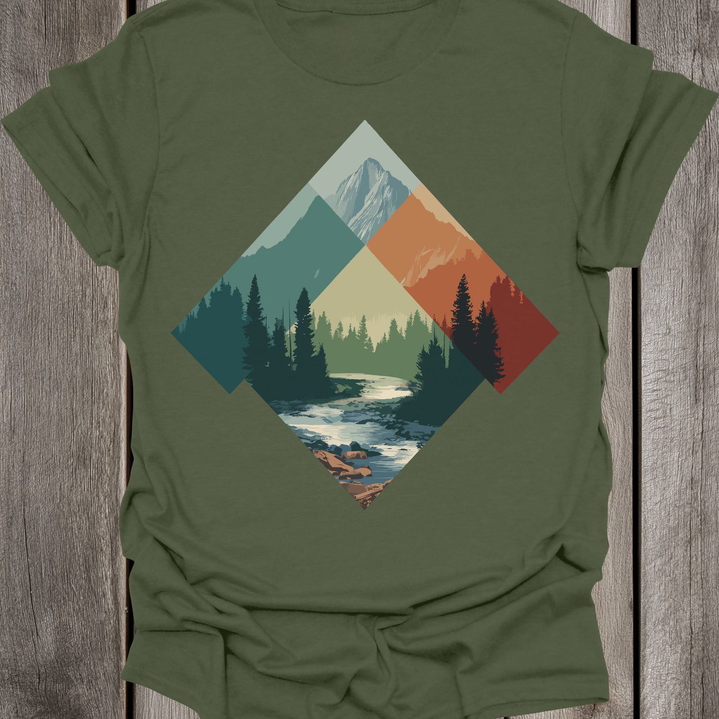 Triangular Landscape Art Unisex T-Shirt