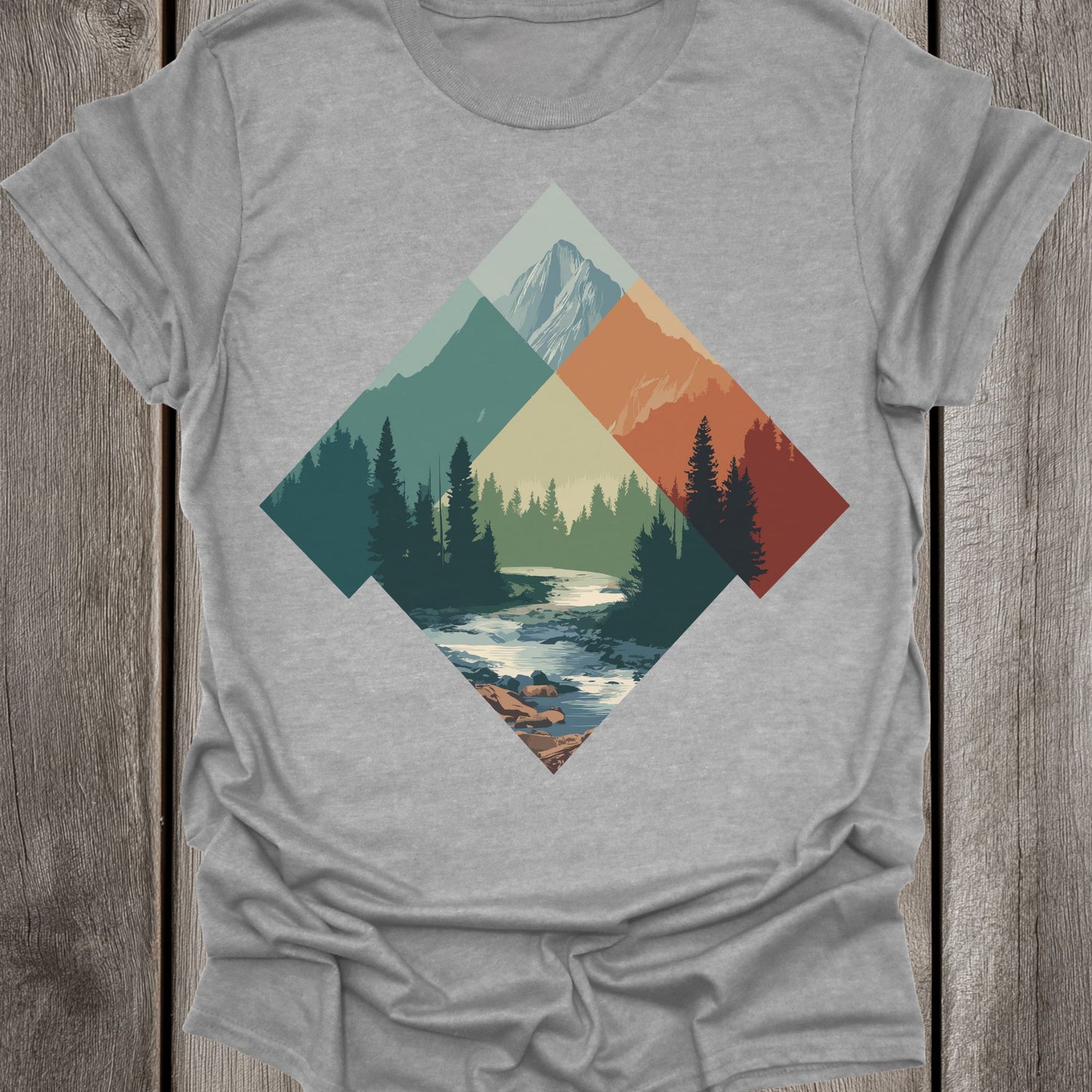 Triangular Landscape Art Unisex T-Shirt