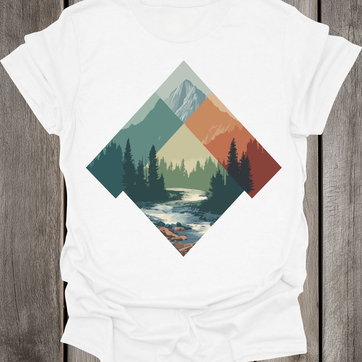 Triangular Landscape Art Unisex T-Shirt