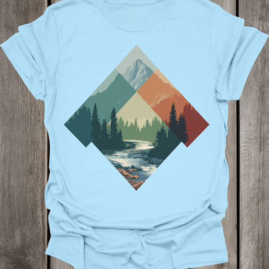 Triangular Landscape Art Unisex T-Shirt
