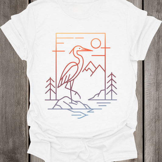 Sunset Heron Unisex T-Shirt
