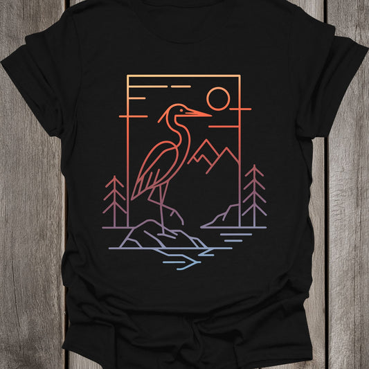 Sunset Heron Unisex T-Shirt