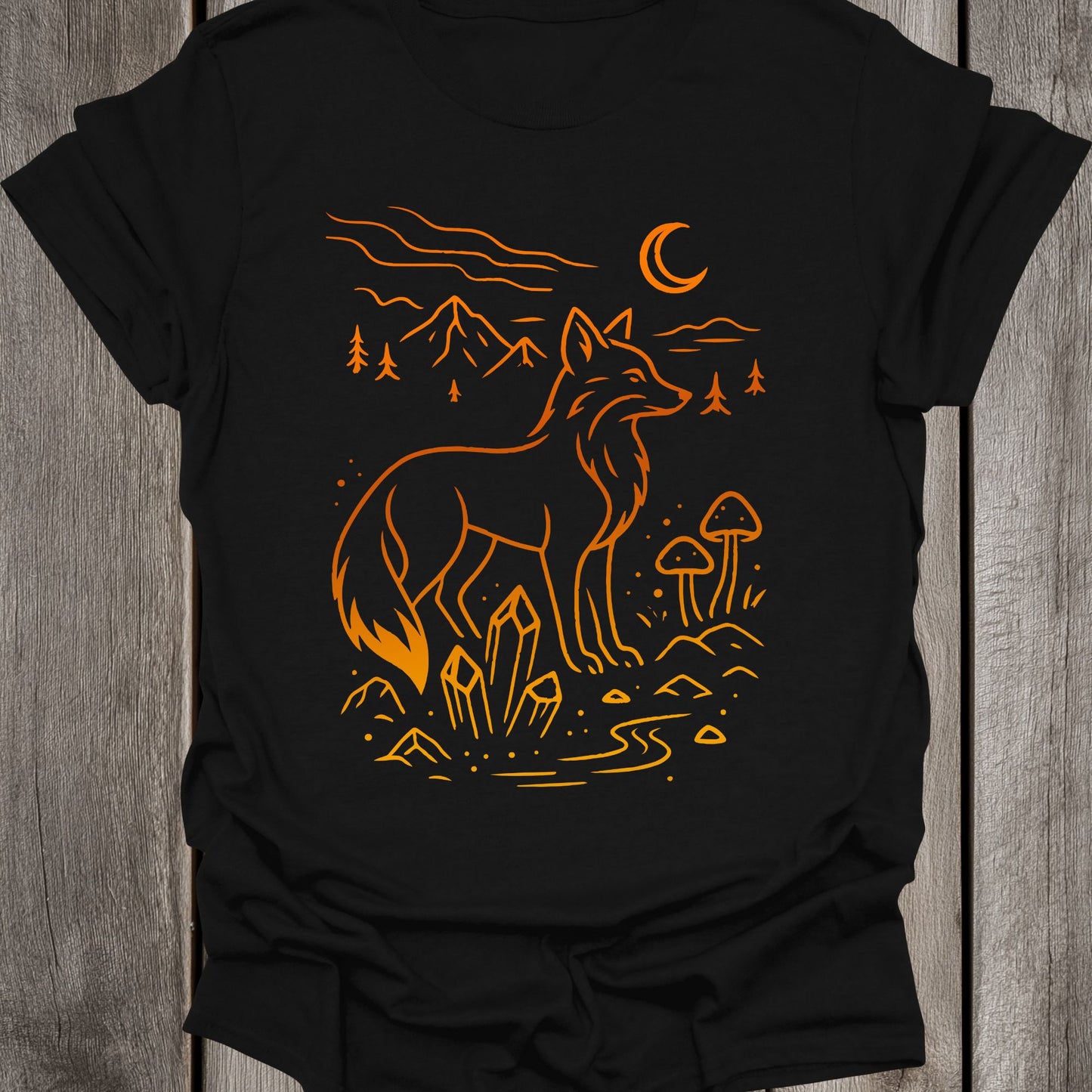 Moonlight Fox Unisex T-Shirt