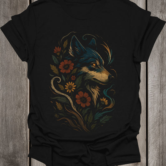 Flower Wolf Unisex T-Shirt