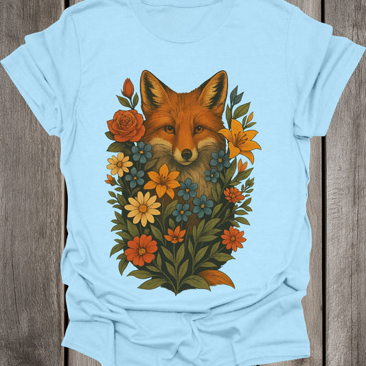 Flower Fox Unisex T-Shirt