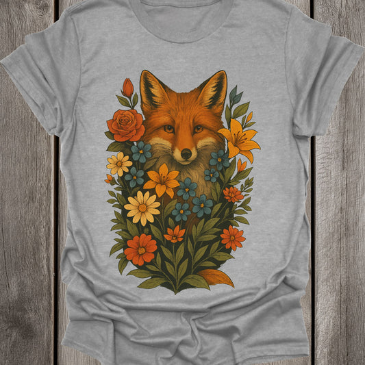 Flower Fox Unisex T-Shirt