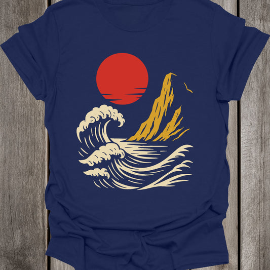 Red Sun Cliff Unisex T-Shirt