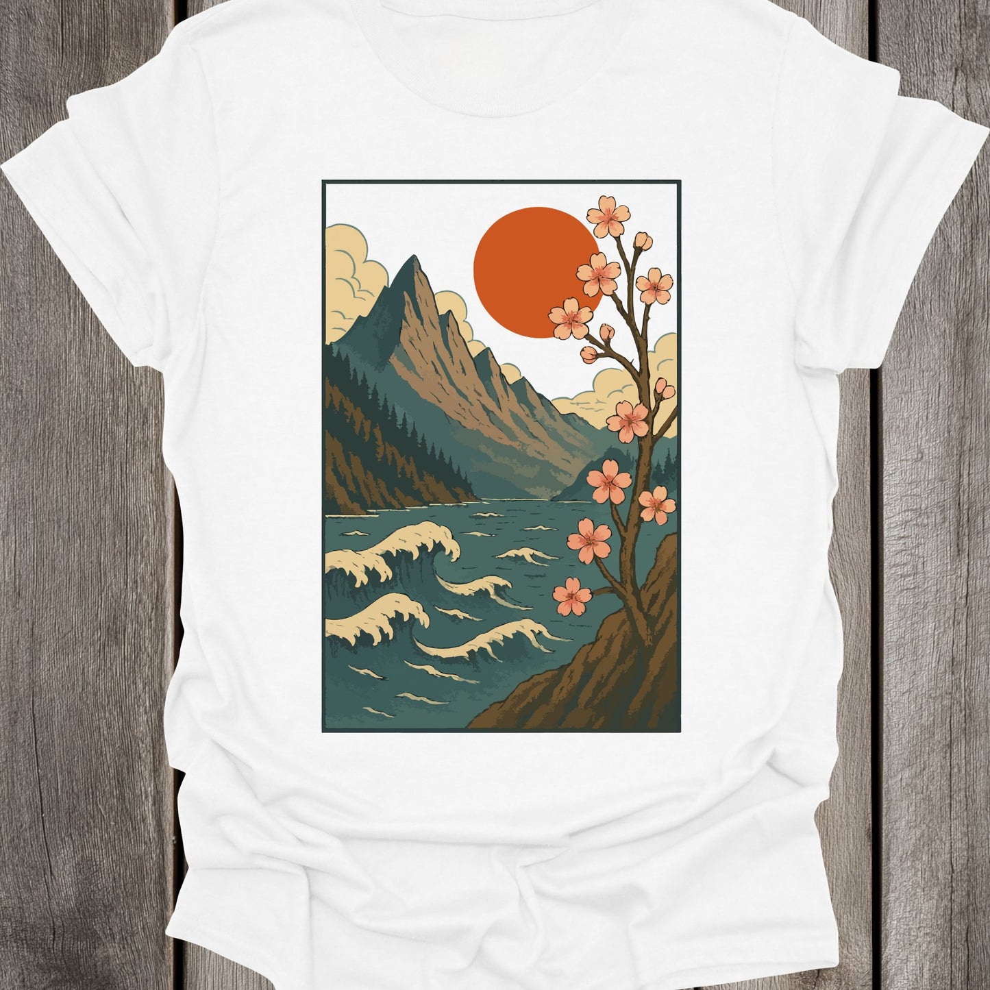 Flower Tree & River Unisex T-Shirt