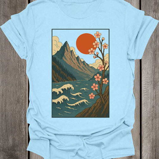 Flower Tree & River Unisex T-Shirt