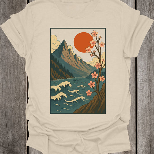 Flower Tree & River Unisex T-Shirt