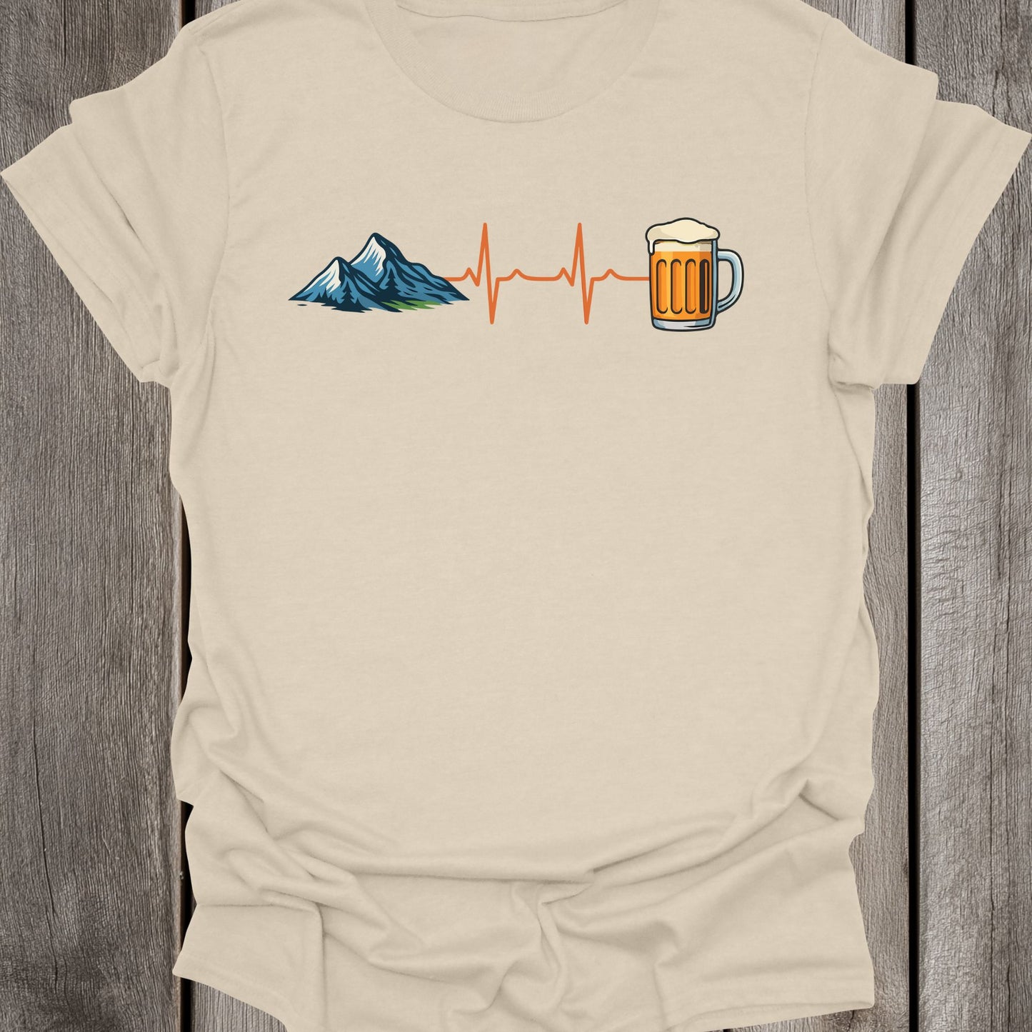 Beer & Mountain HeartBeat Unisex T-Shirt