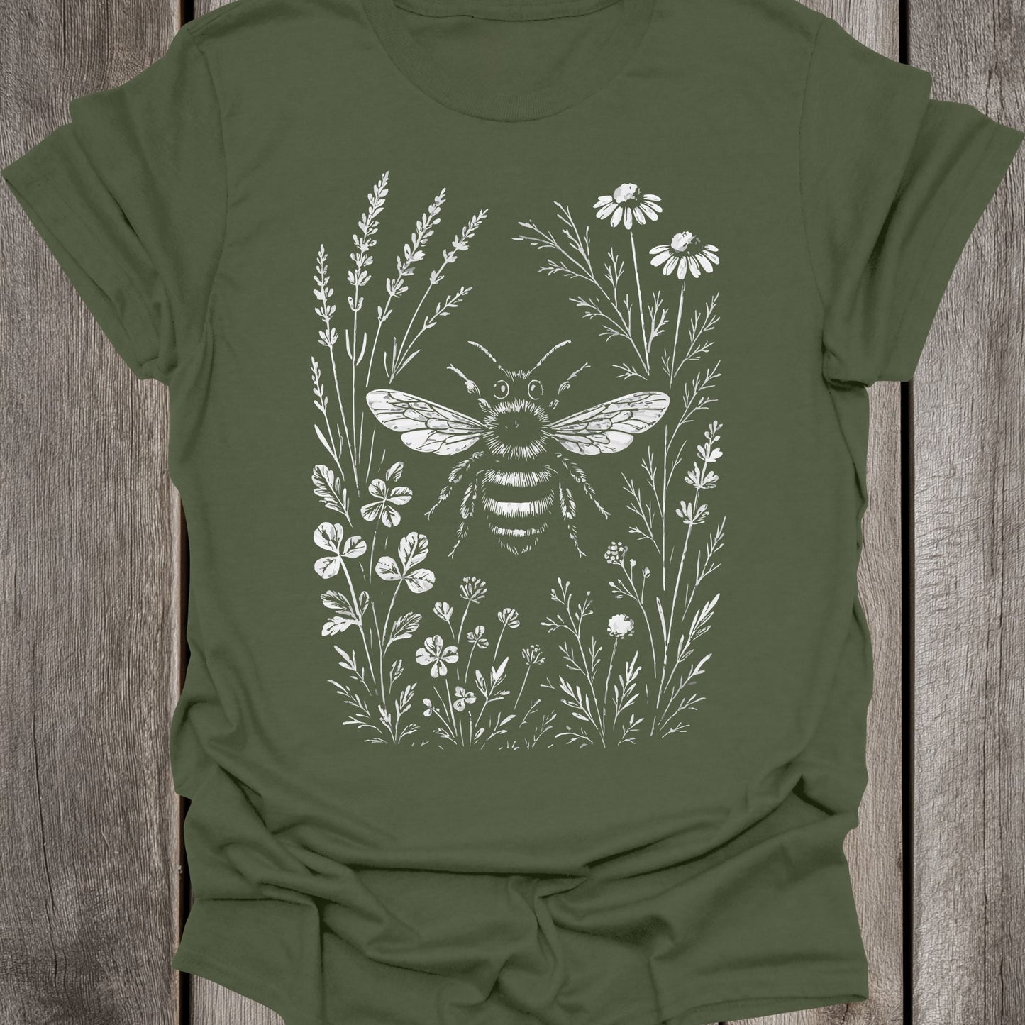 Monochrome Bee Unisex T-Shirt