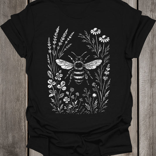 Monochrome Bee Unisex T-Shirt
