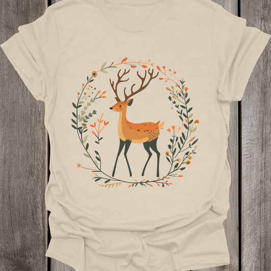 Flower Deer Unisex T-Shirt