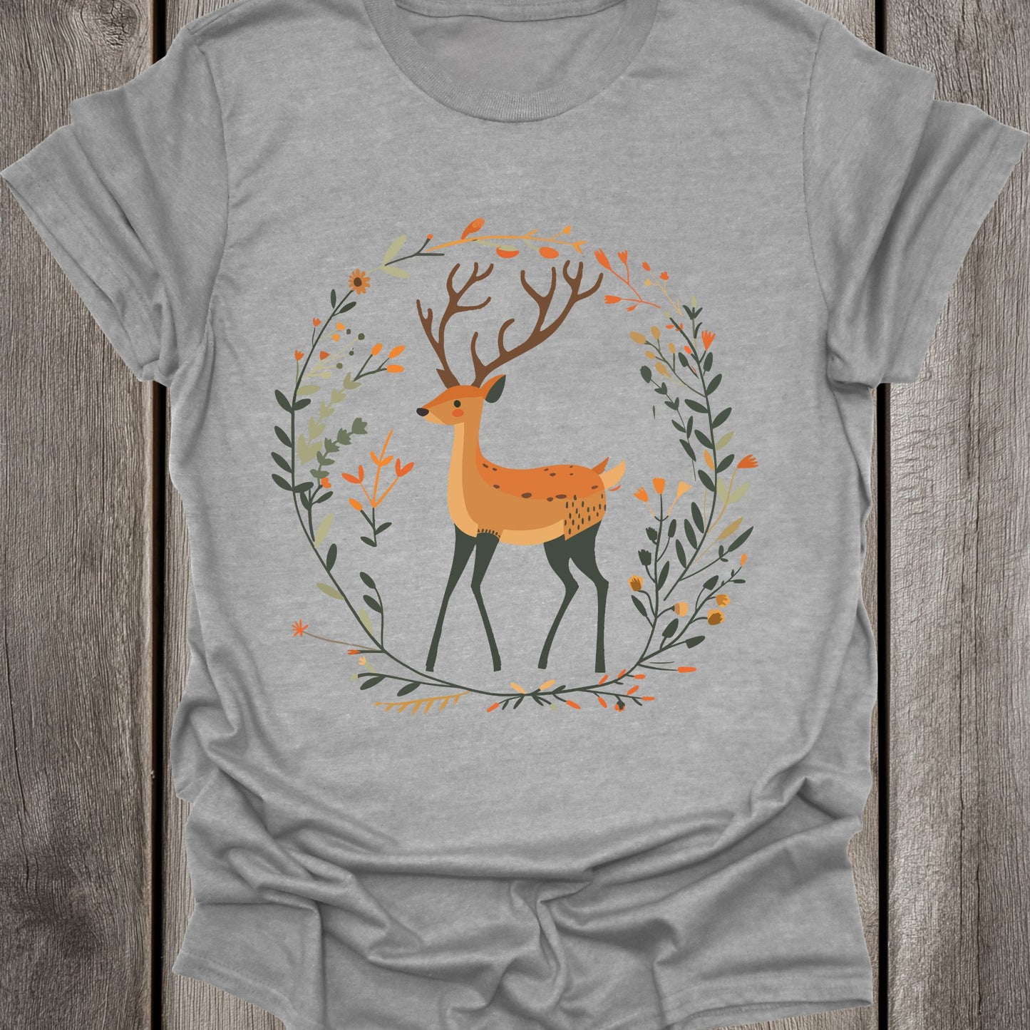 Flower Deer Unisex T-Shirt
