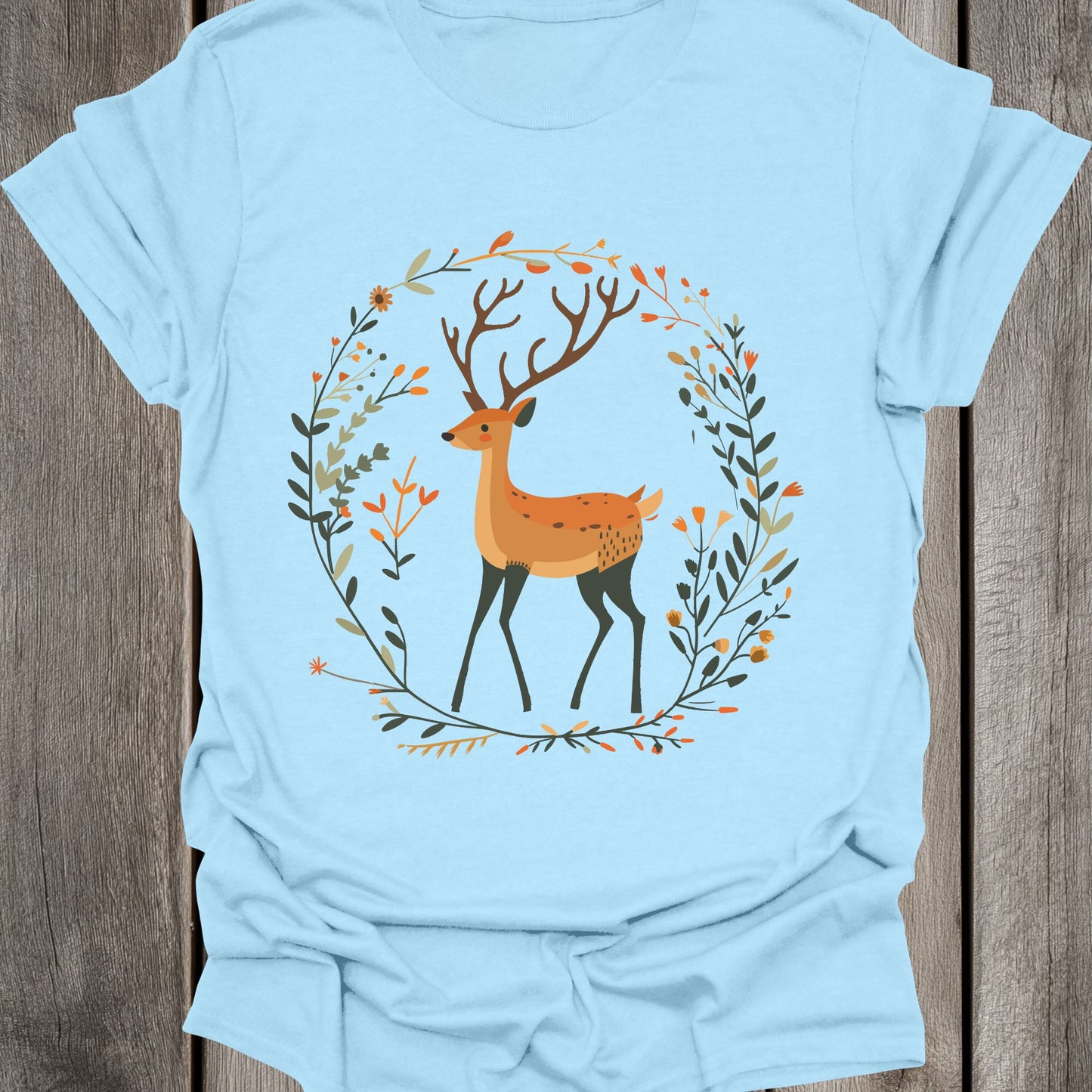 Flower Deer Unisex T-Shirt