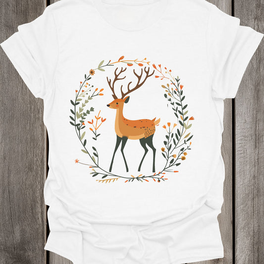 Flower Deer Unisex T-Shirt