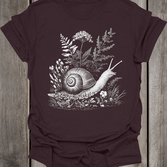 Ink White Snail Unisex T-Shirt