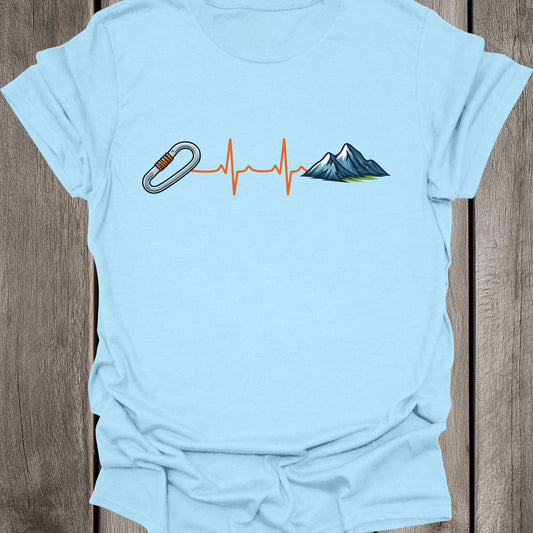 Climbing & Mountain Heartbeat Unisex T-Shirt