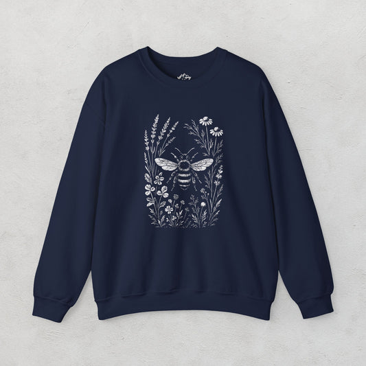 Flowers & Bee Unisex Sweatshirt