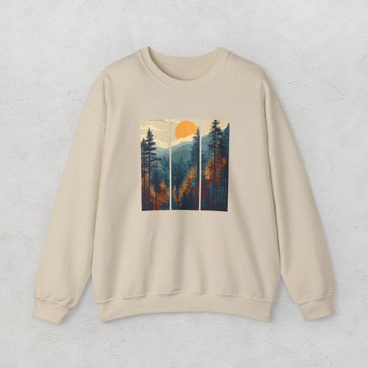 Graphic Forest Rectangles Unisex Sweatshirt
