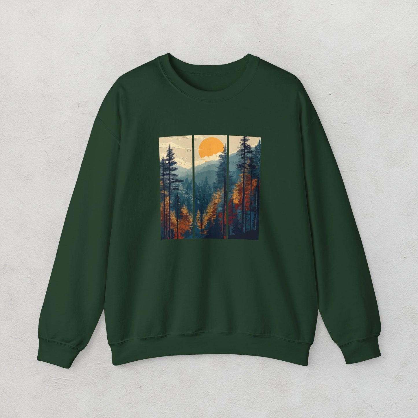Graphic Forest Rectangles Unisex Sweatshirt