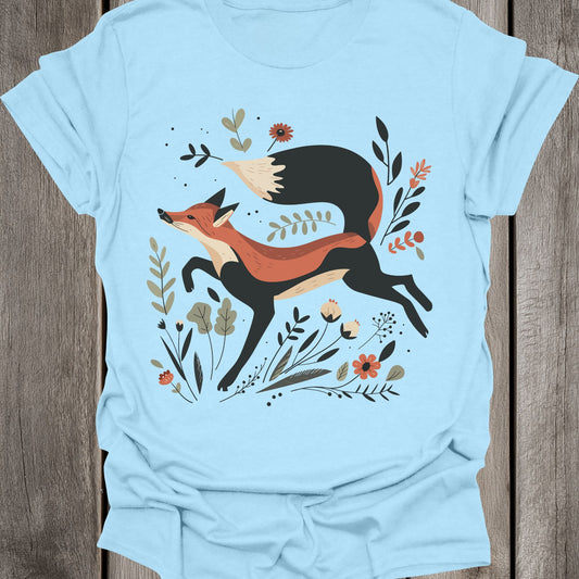 Floral Fox Unisex T-Shirt