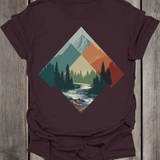 Triangular Landscape Art Unisex T-Shirt