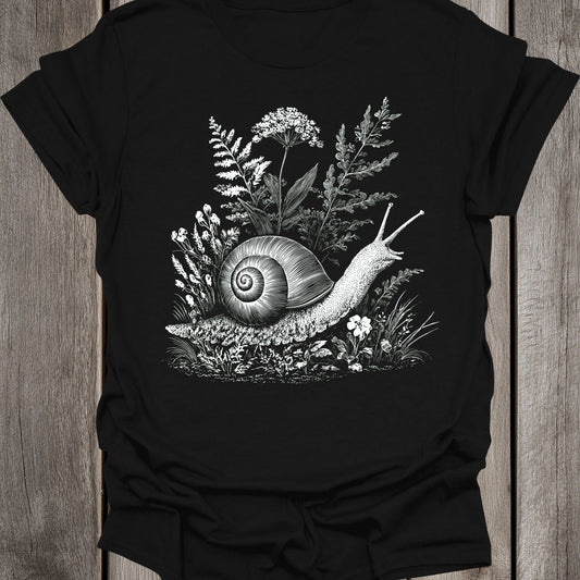 Ink White Snail Unisex T-Shirt