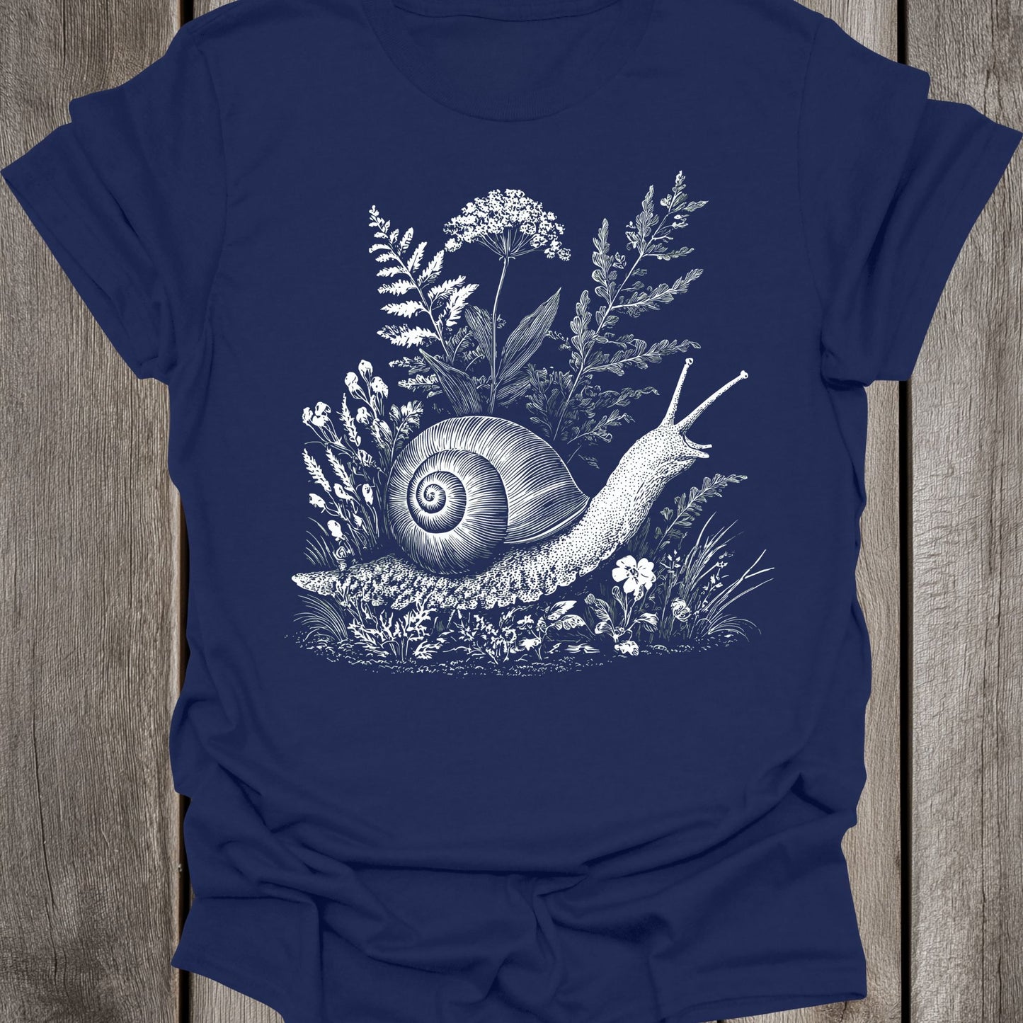 Ink White Snail Unisex T-Shirt