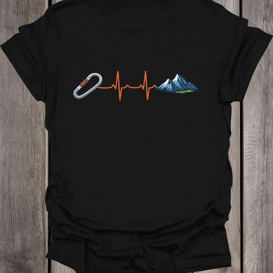 Climbing & Mountain Heartbeat Unisex T-Shirt