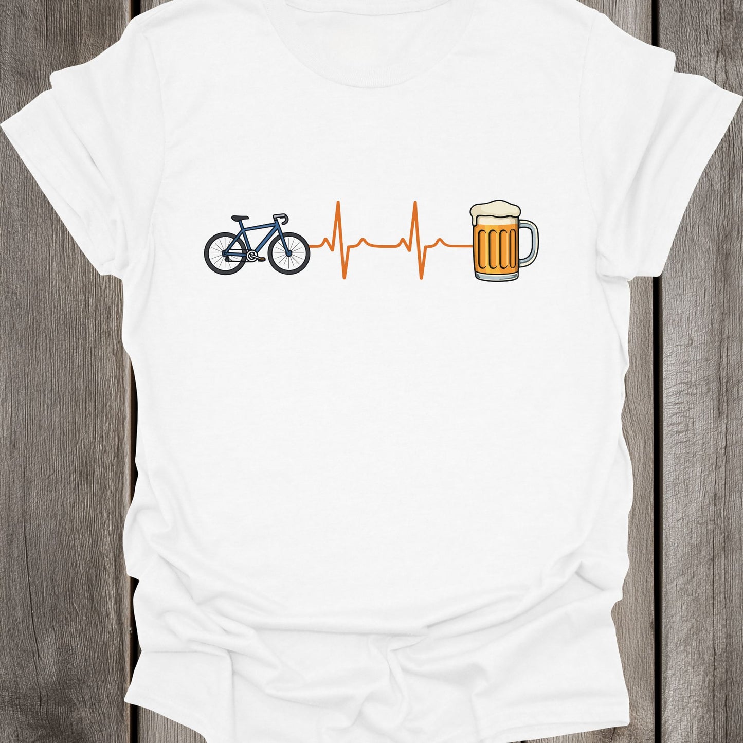 Bike & Beer Heartbeat Unisex T-Shirt