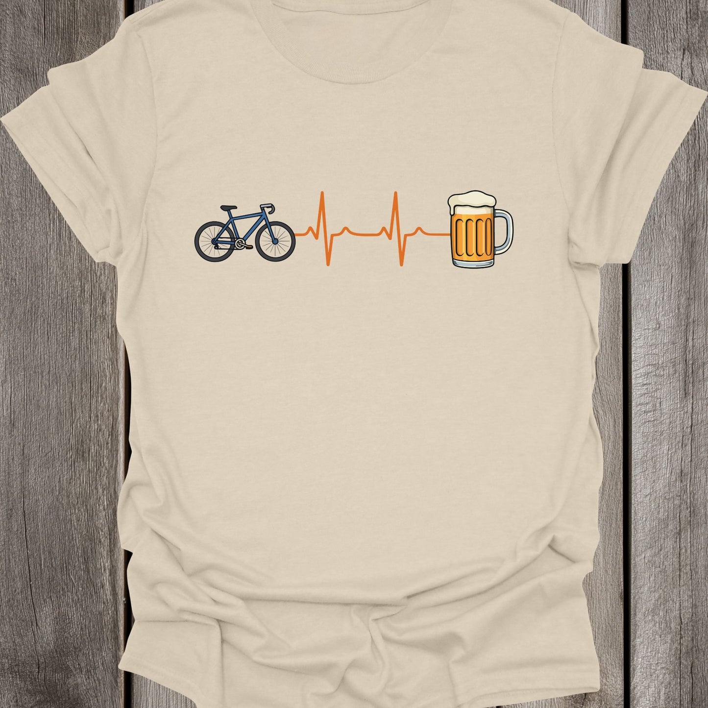 Bike & Beer Heartbeat Unisex T-Shirt