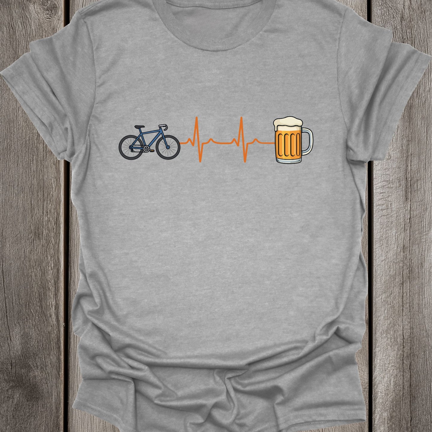 Bike & Beer Heartbeat Unisex T-Shirt
