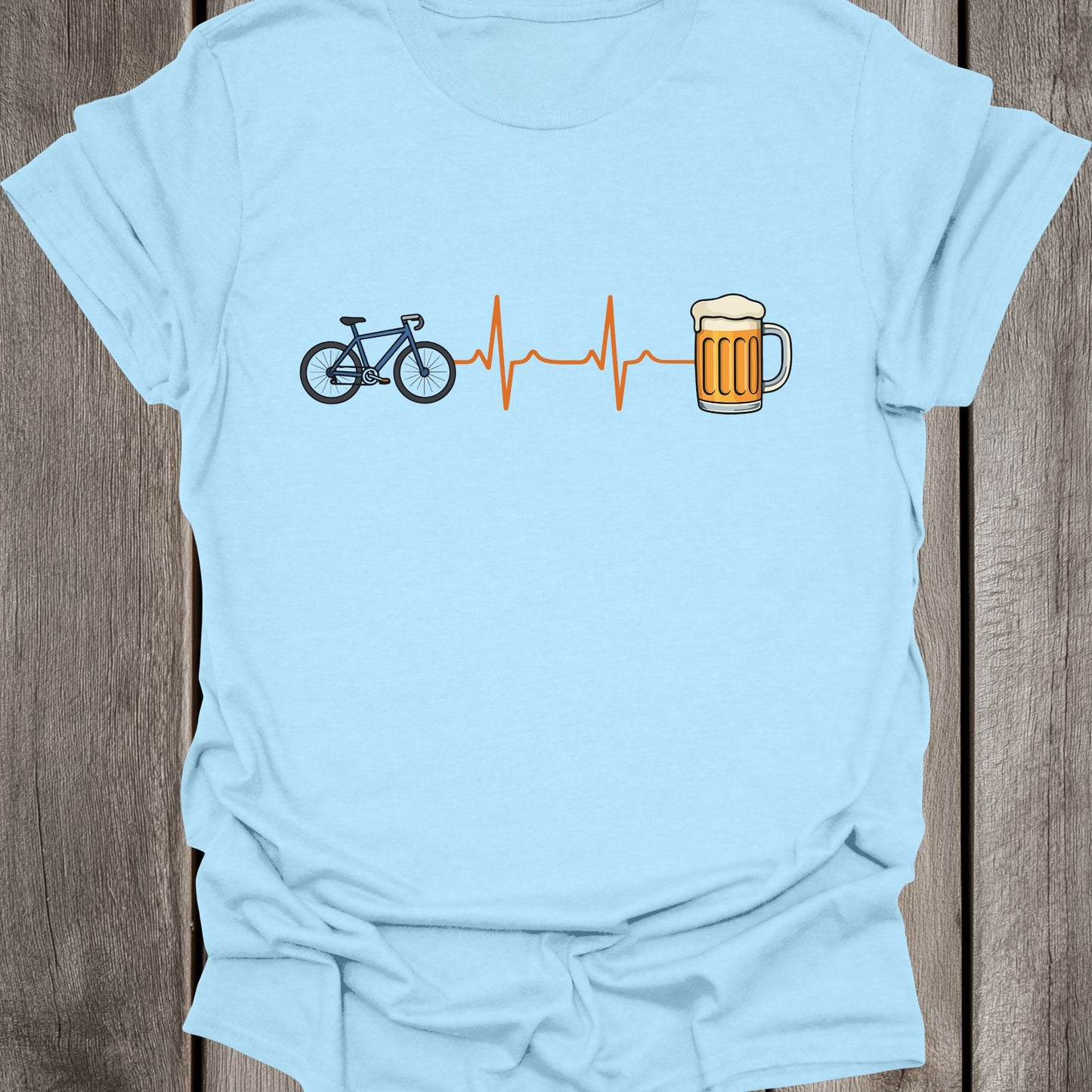 Bike & Beer Heartbeat Unisex T-Shirt