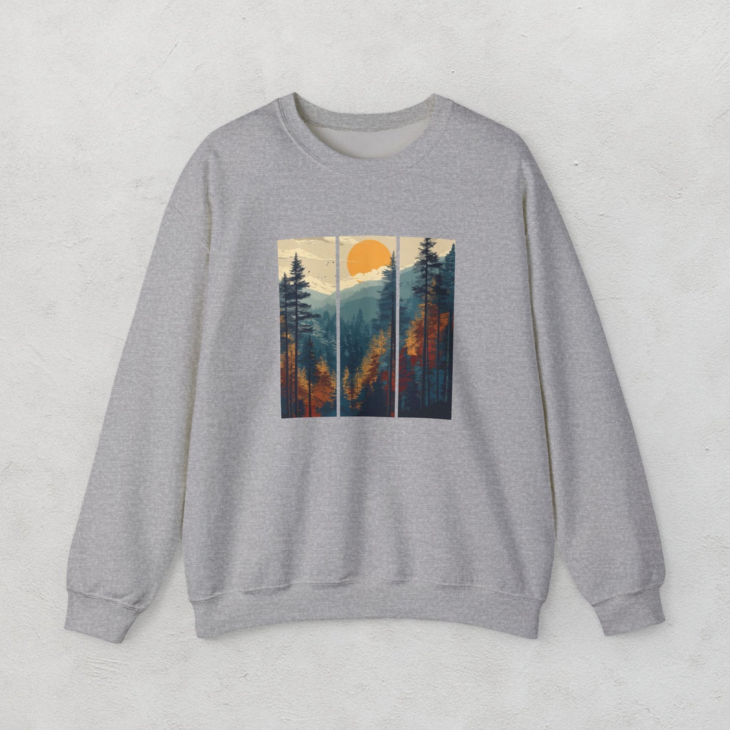 Graphic Forest Rectangles Unisex Sweatshirt