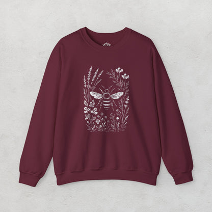 Flowers & Bee Unisex Sweatshirt