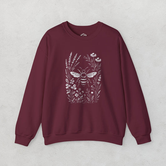 Flowers & Bee Unisex Sweatshirt