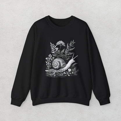 White Ink Snail Unisex Sweatshirt