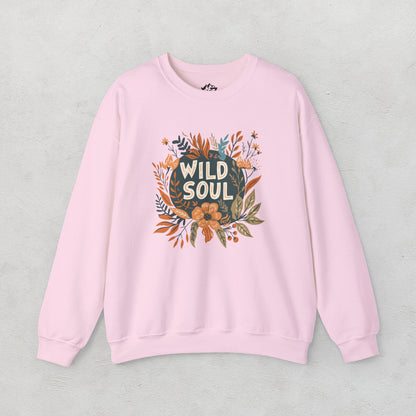Wild Soul Floral Sweatshirt - Cozy Unisex Crewneck for Nature Lovers
