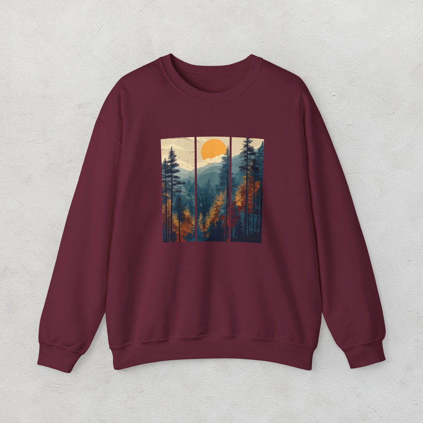 Graphic Forest Rectangles Unisex Sweatshirt