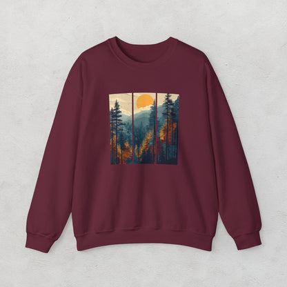 Graphic Forest Rectangles Unisex Sweatshirt