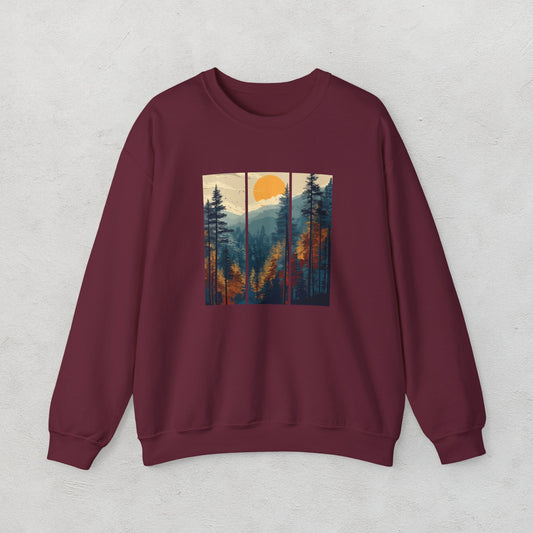 Graphic Forest Rectangles Unisex Sweatshirt
