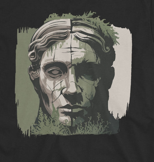 Antique Jungle Face Statue T-Shirt